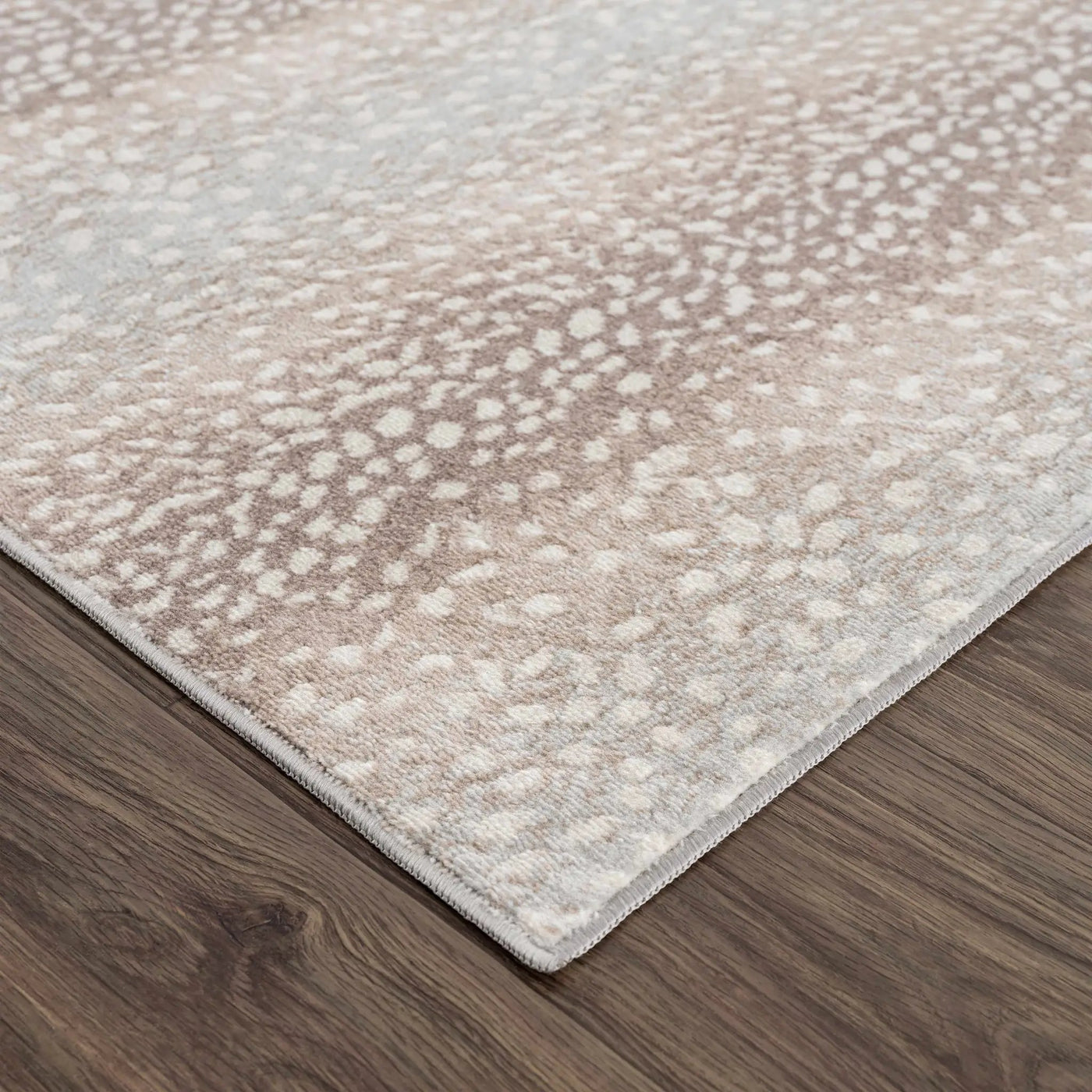Pointblank Tan Leopard Print Rug by Boutique Rugs