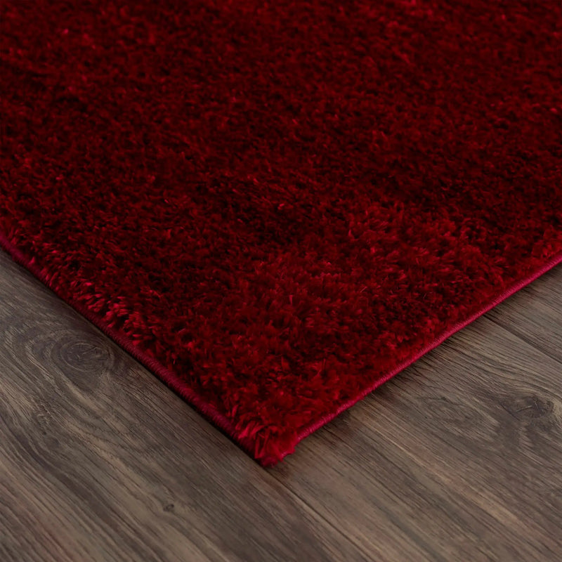 Heavenly Solid Red Plush Rug - Clearance by Boutique Rugs