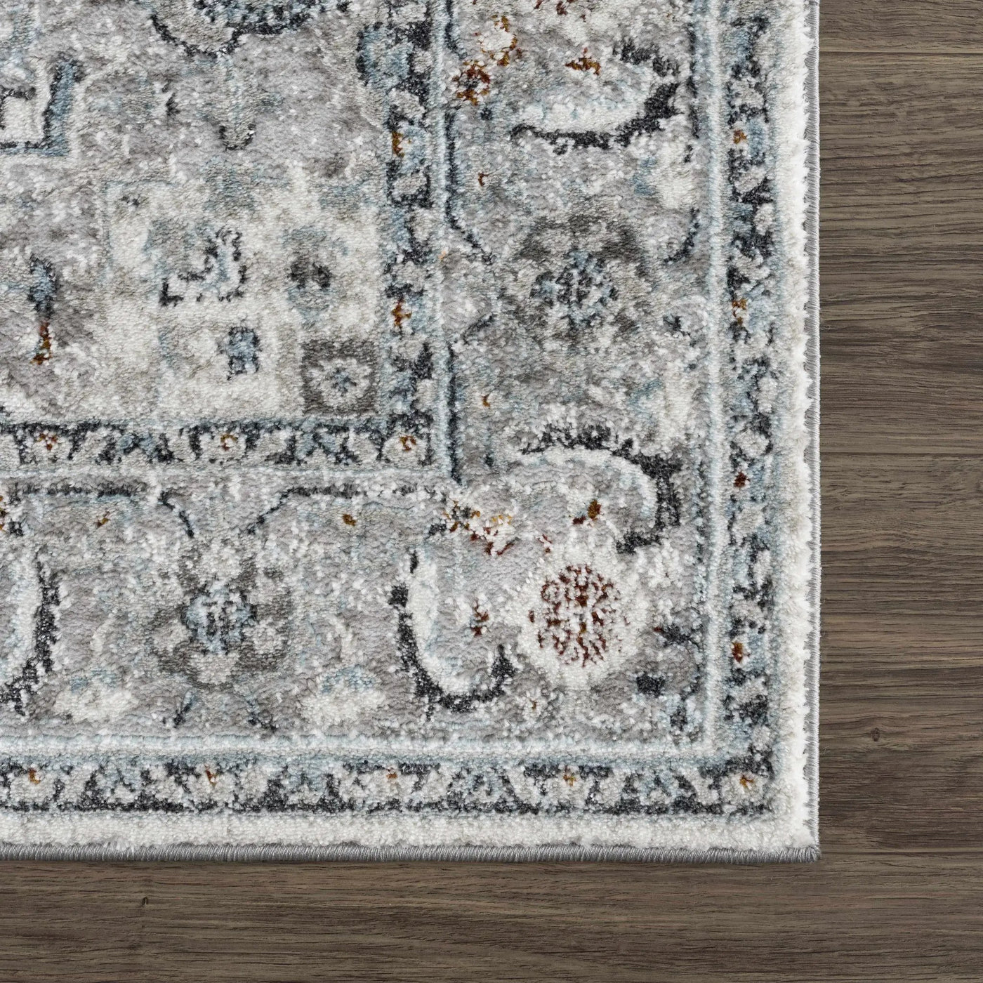 Liverpool Gray & Blue Area Rug - Clearance by Boutique Rugs