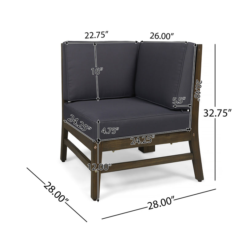 PERLA 5-Pcs Sofa Set, Dark by HouseOfZazla
