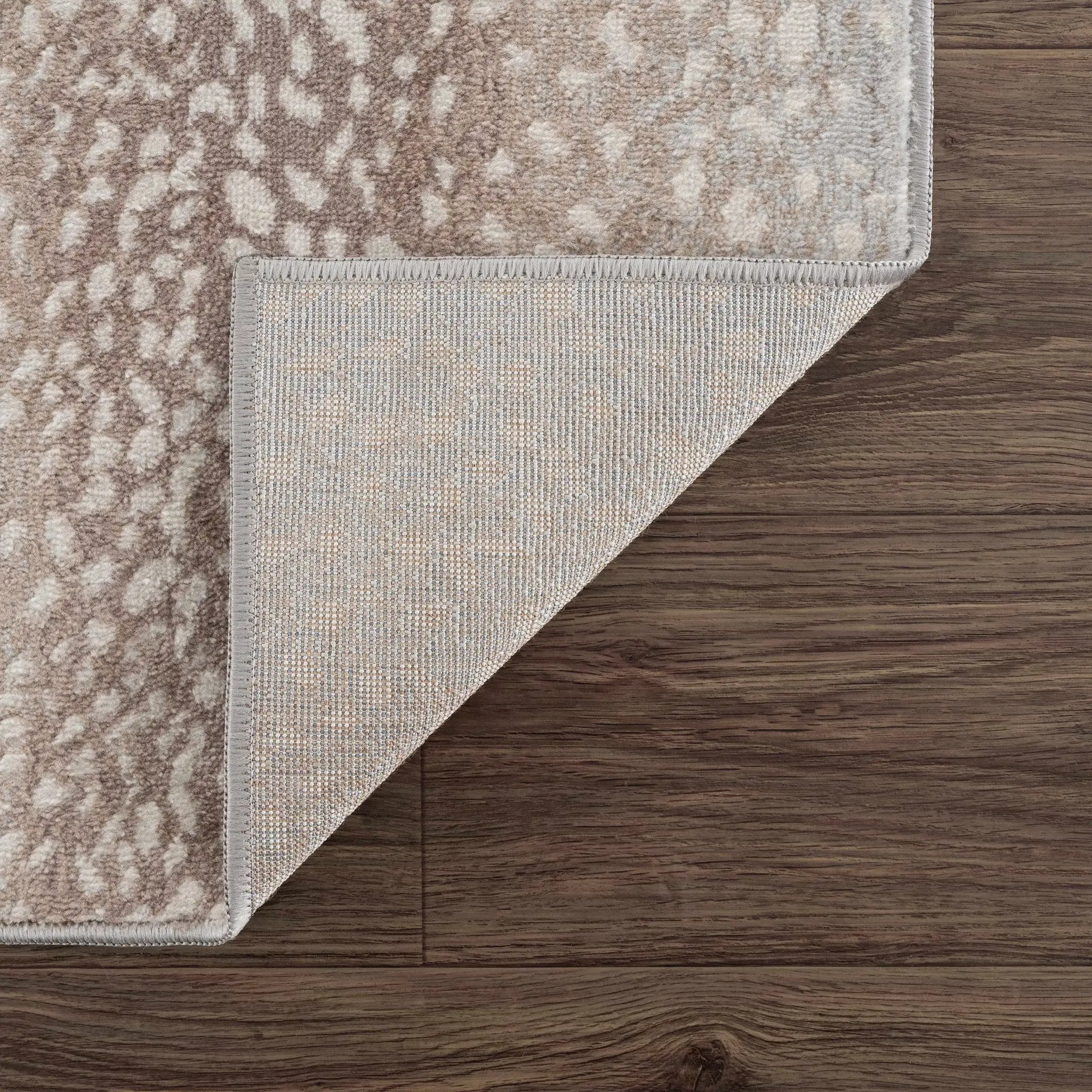Pointblank Tan Leopard Print Rug by Boutique Rugs