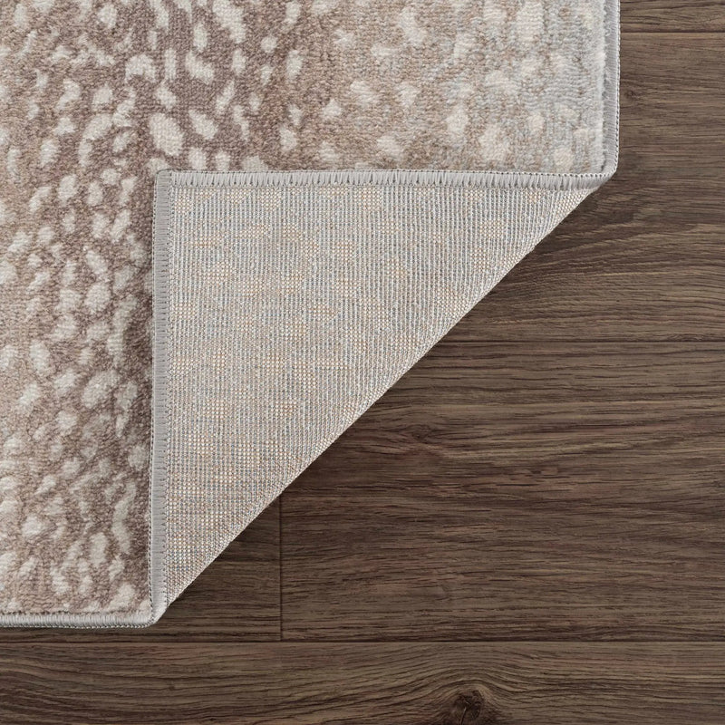 Pointblank Tan Leopard Print Rug by Boutique Rugs