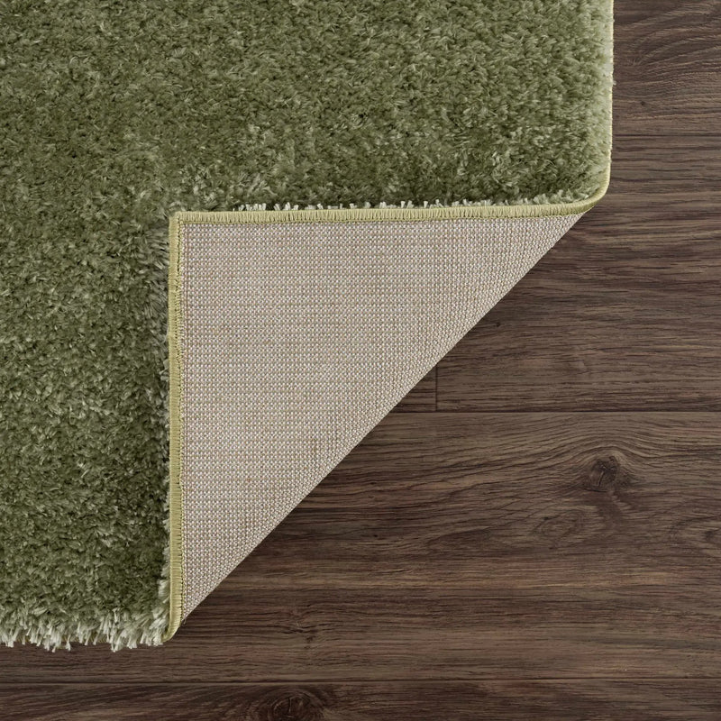 Heavenly Solid Green Plush Rug - Clearance by Boutique Rugs