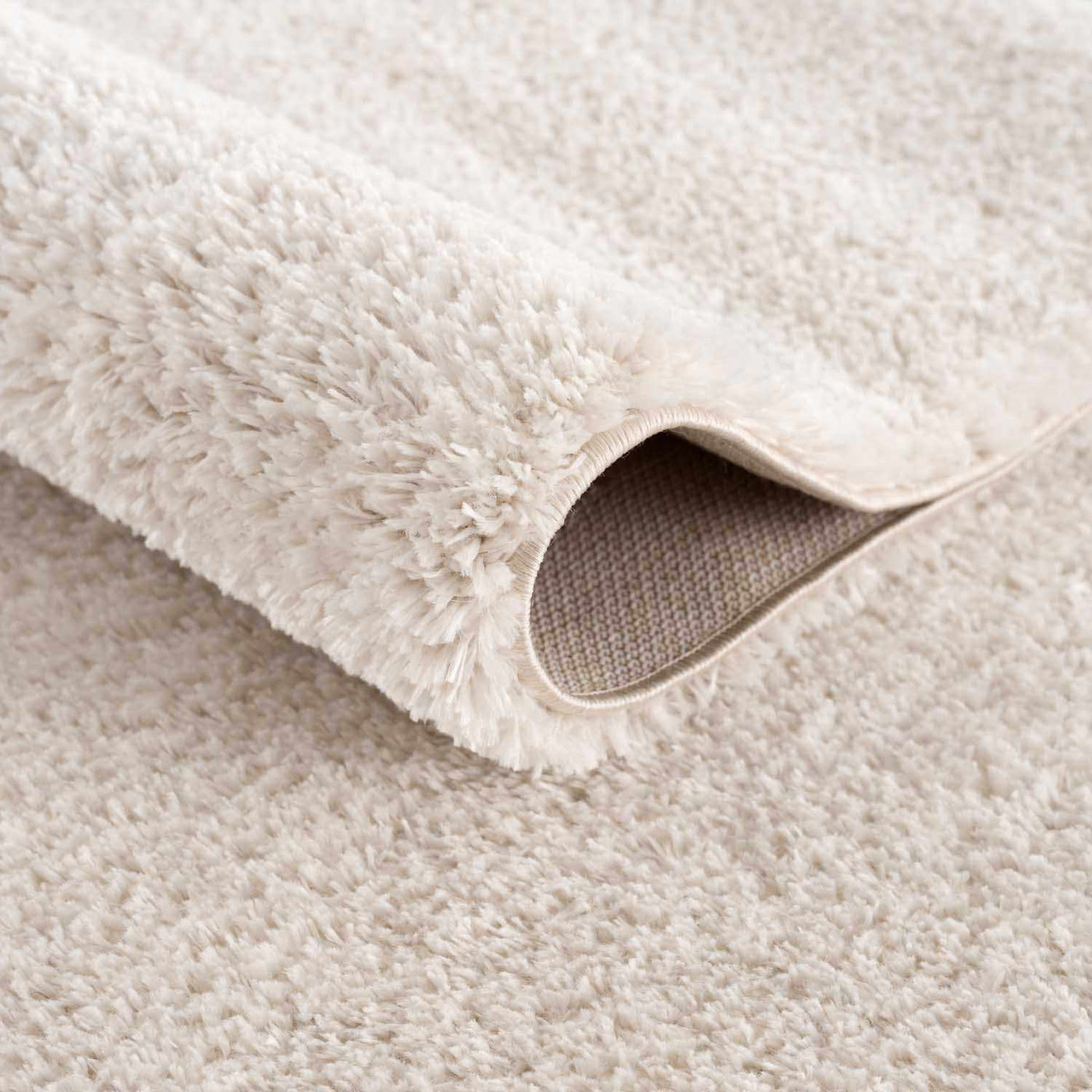 Velora Light Beige Wavy Abstract Modern Minimalist Polyester Machine Woven Area Rug by Boutique Rugs