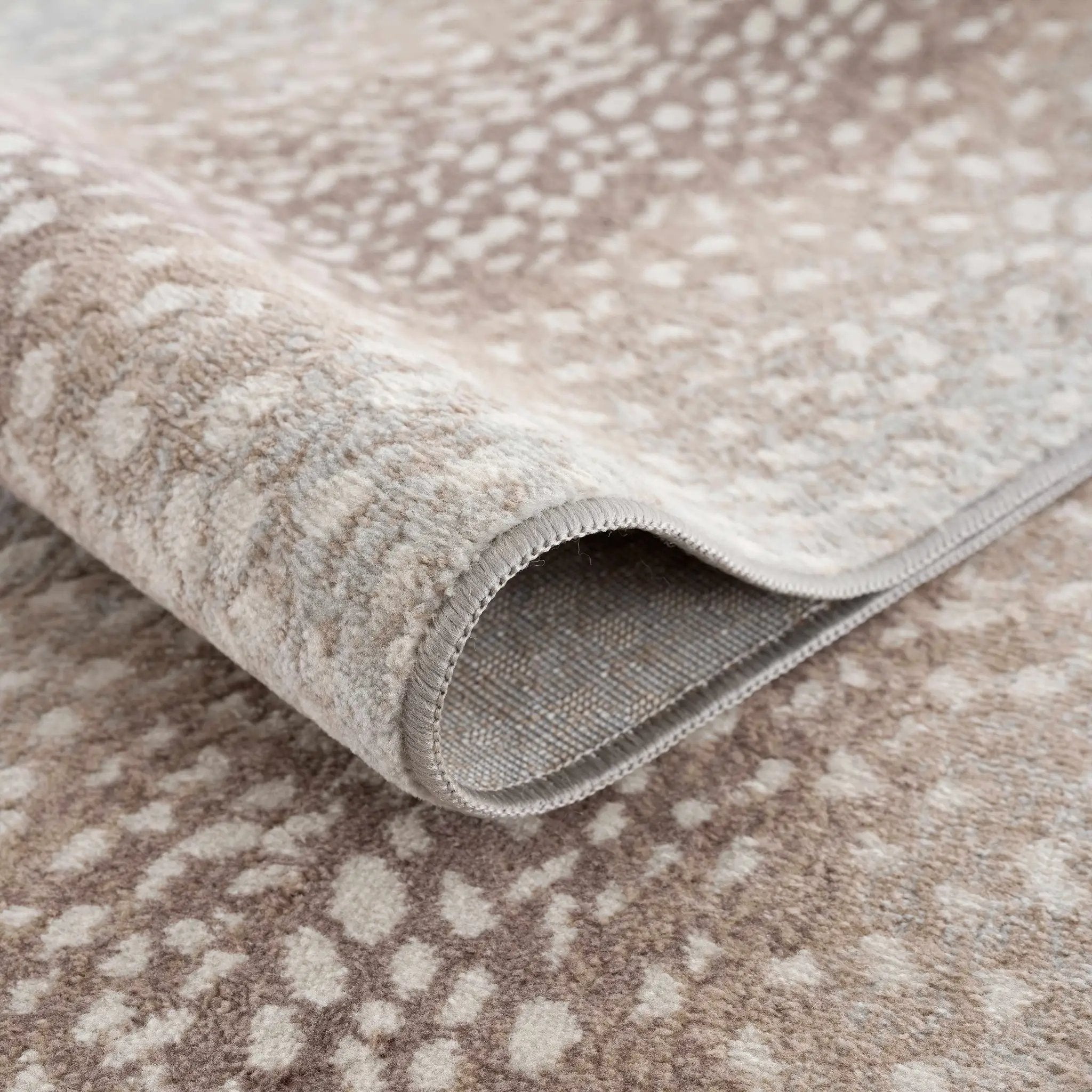 Pointblank Tan Leopard Print Rug by Boutique Rugs