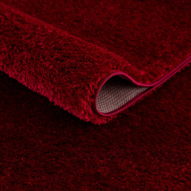 Heavenly Solid Red Plush Rug - Clearance by Boutique Rugs