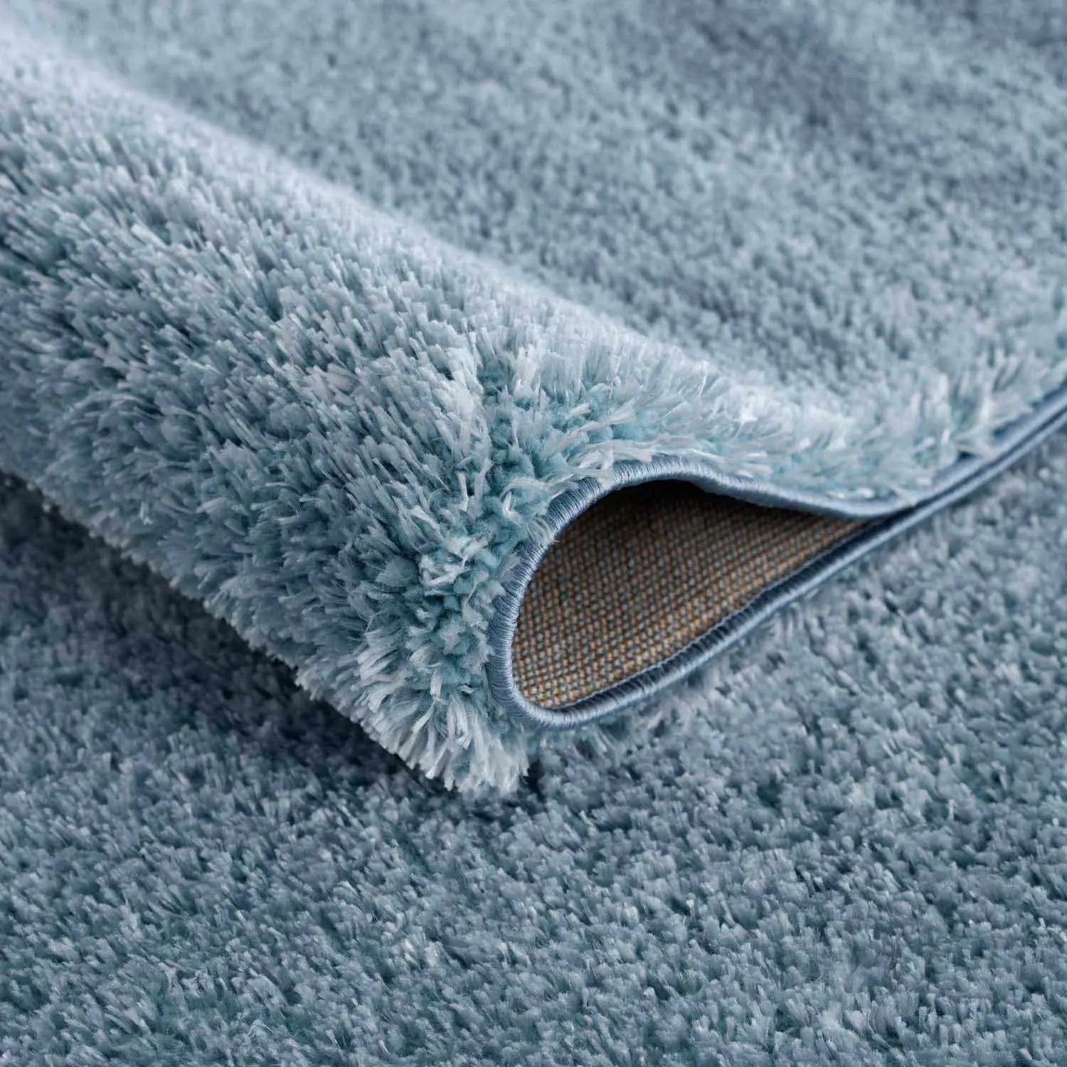 Heavenly Solid Blue Plush Rug - Clearance by Boutique Rugs