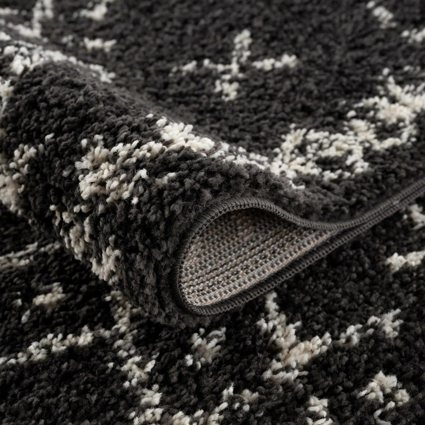 Thetford Black Berber Shag Rug - Clearance by Boutique Rugs