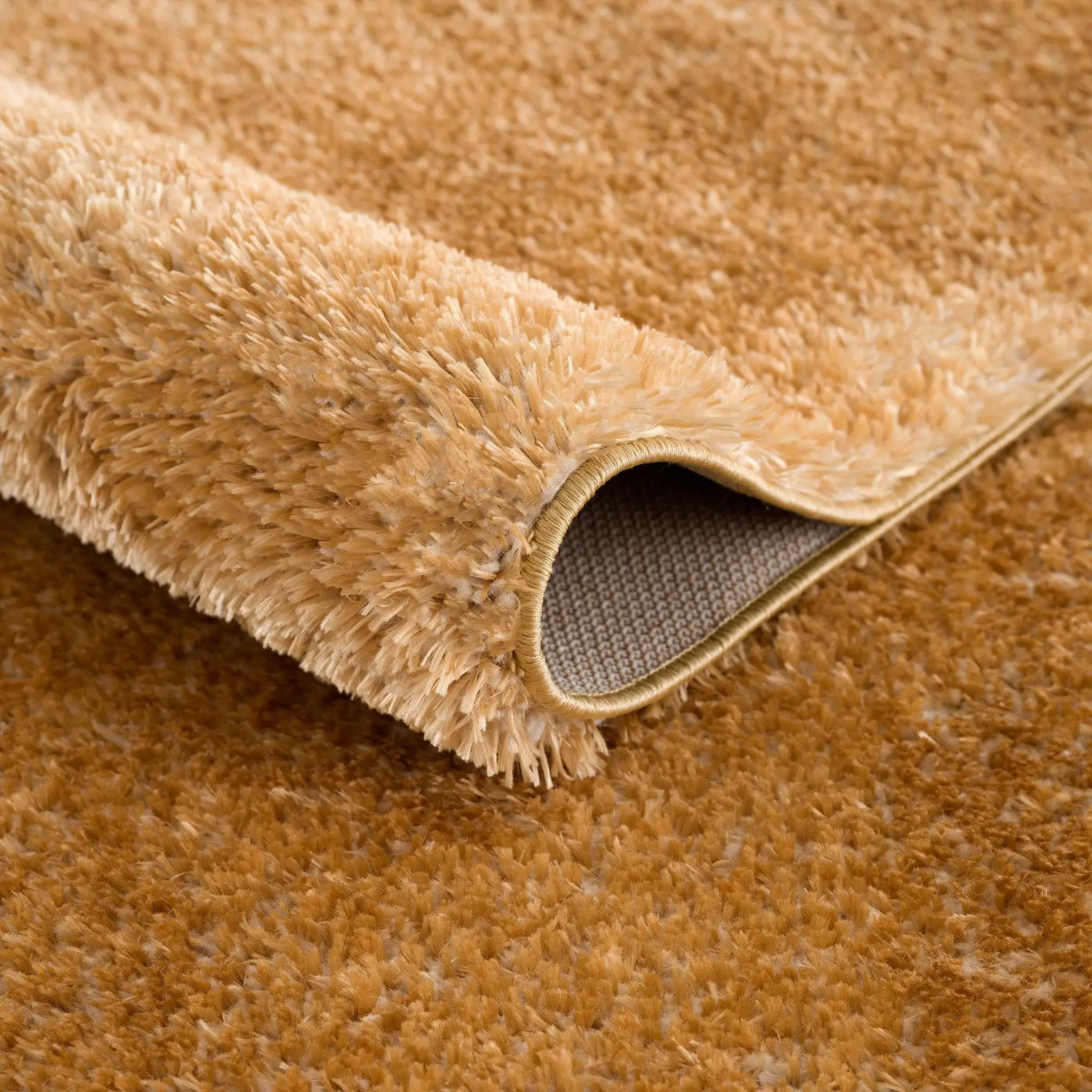 Heavenly Solid Mustard Plush Rug - Clearance by Boutique Rugs