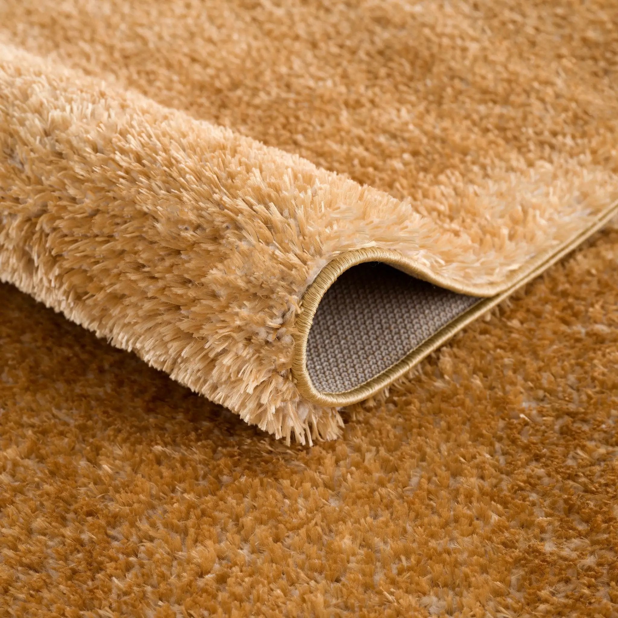 Heavenly Solid Mustard Plush Rug - Clearance by Boutique Rugs