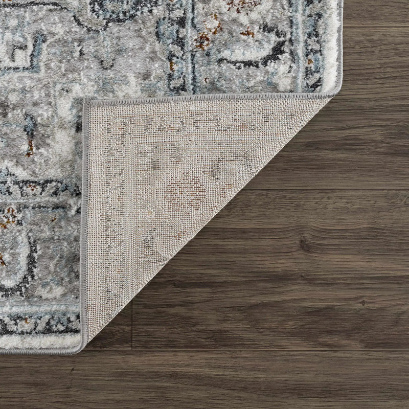 Liverpool Gray & Blue Area Rug - Clearance by Boutique Rugs