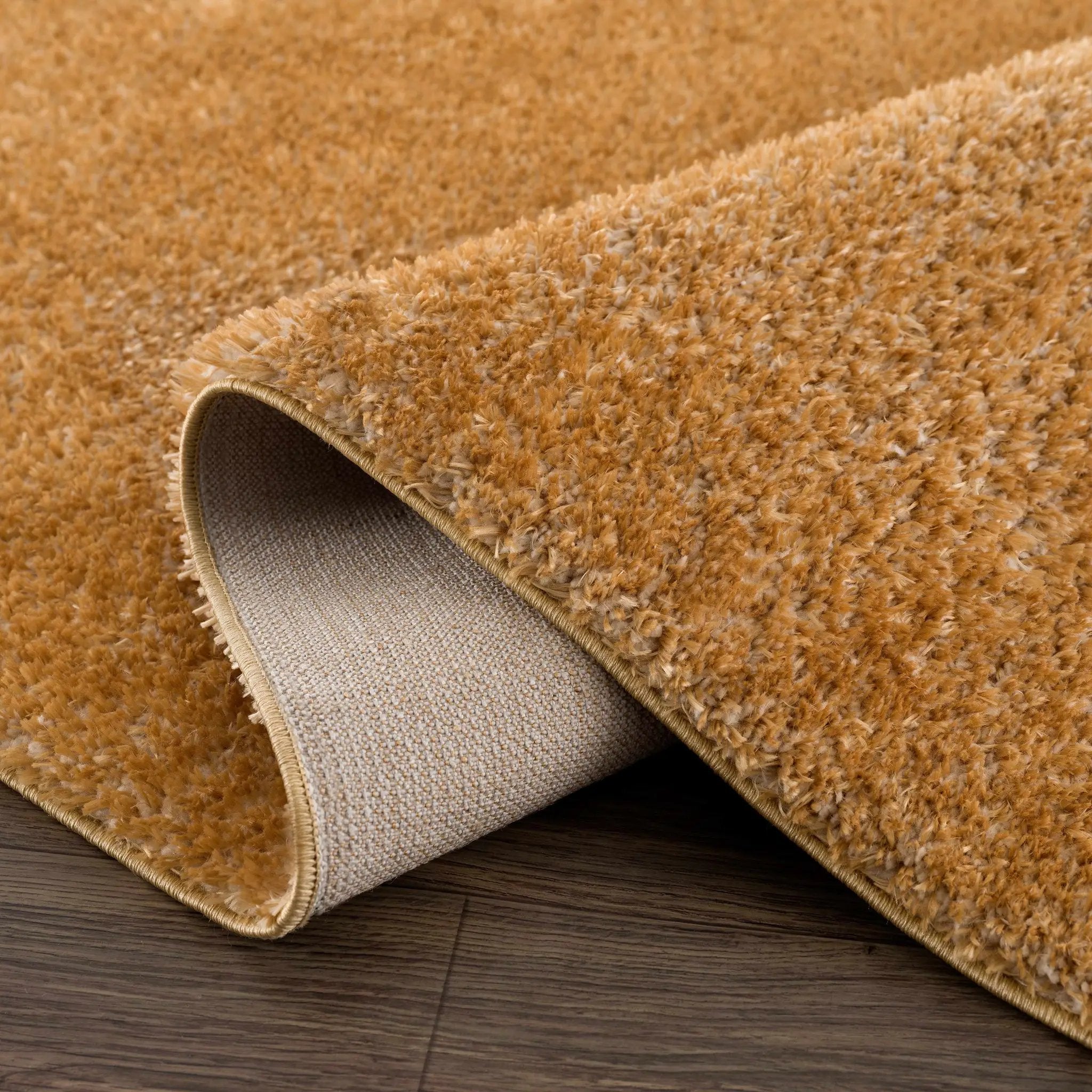 Heavenly Solid Mustard Plush Rug - Clearance by Boutique Rugs