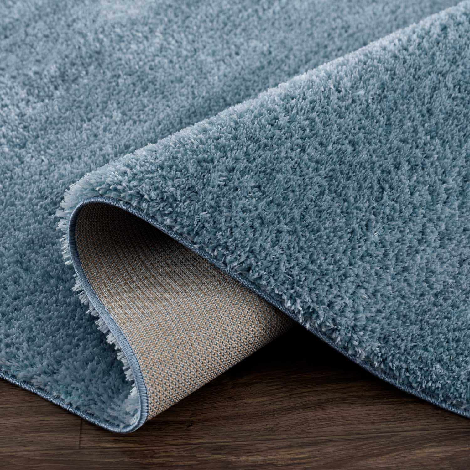 Heavenly Solid Blue Plush Rug - Clearance by Boutique Rugs