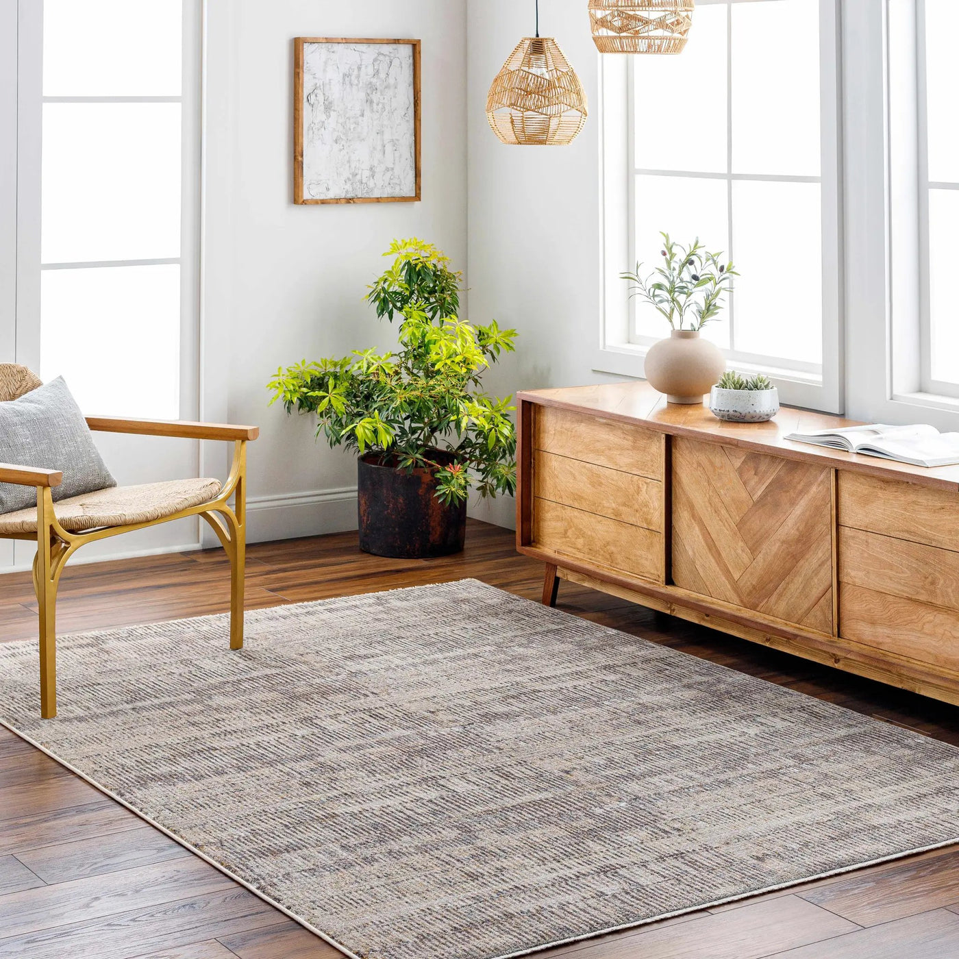 Cane Luxe Rug with Fringes by Boutique Rugs