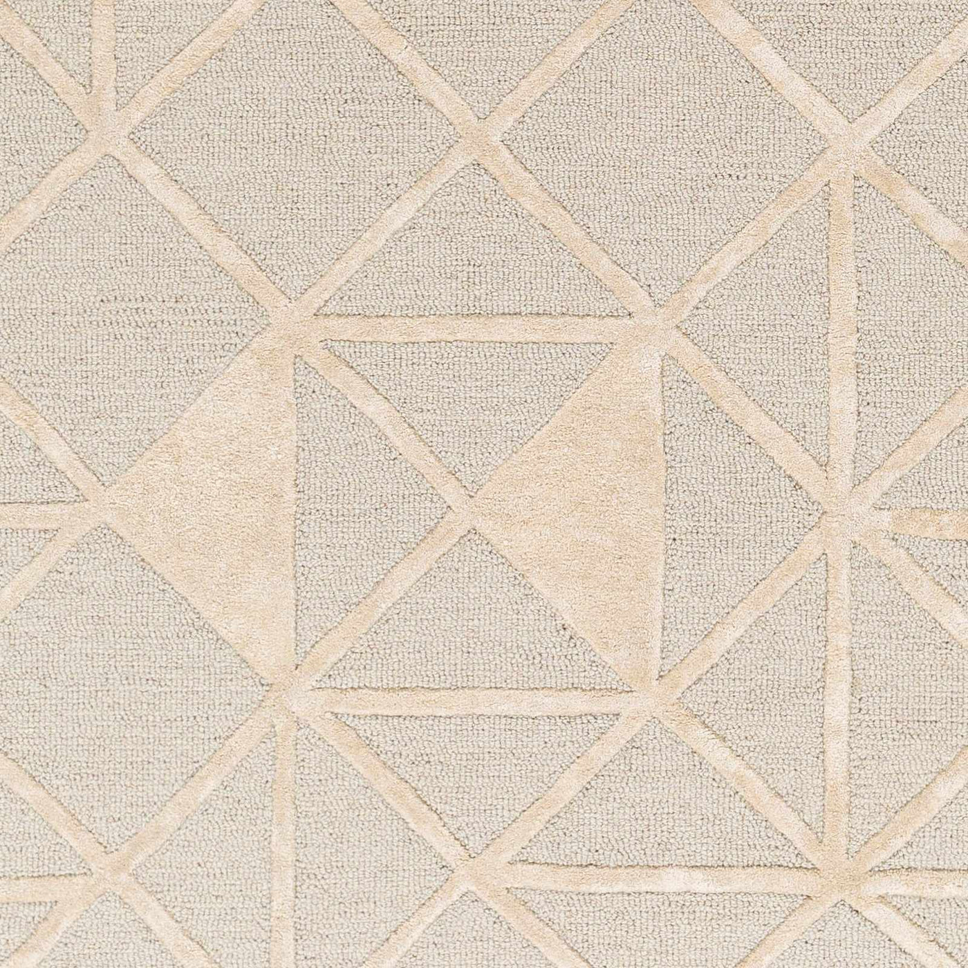 Botiu Blue Geometric Hand Tufted Wool Area Rug - Clearance by Boutique Rugs