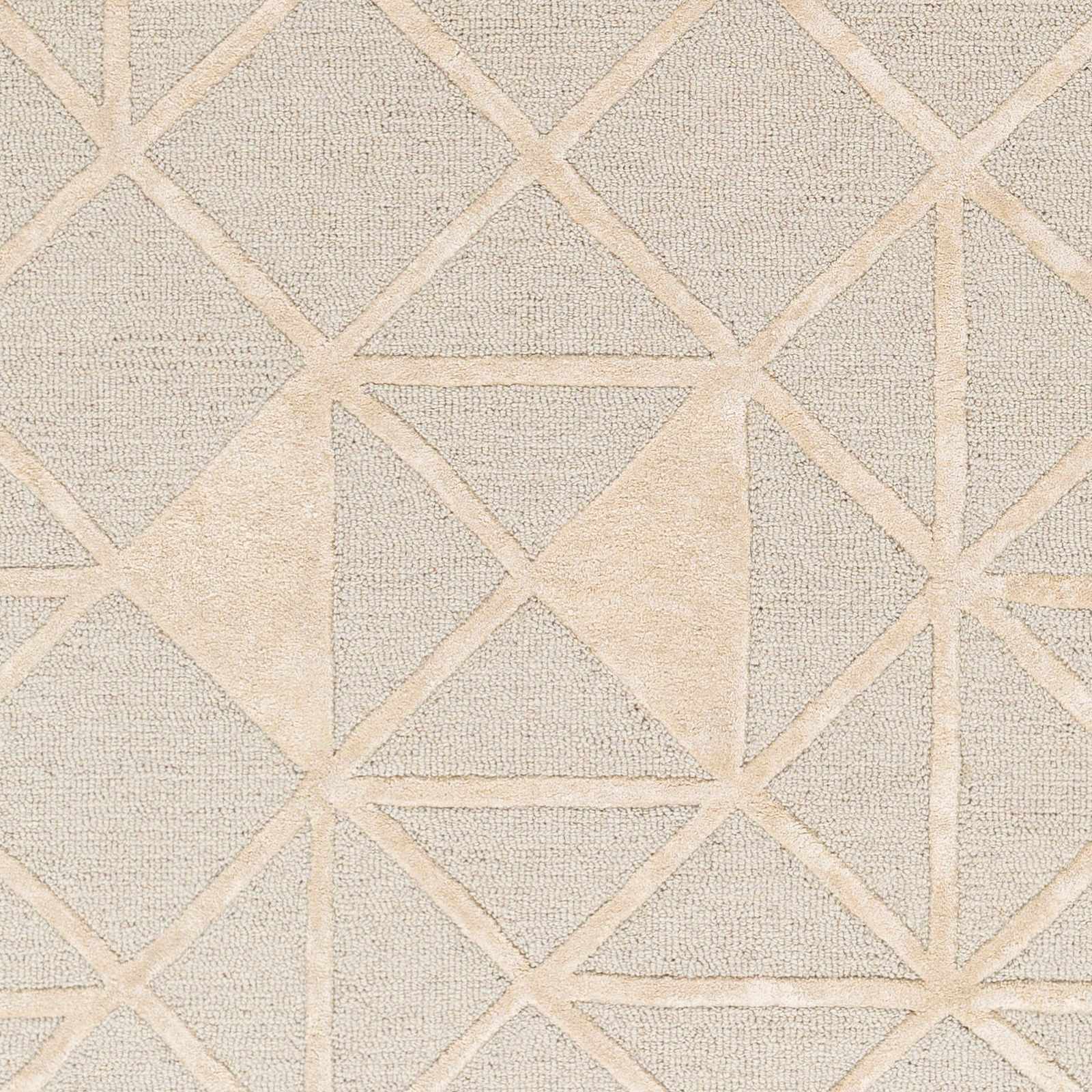 Botiu Blue Geometric Hand Tufted Wool Area Rug - Clearance by Boutique Rugs