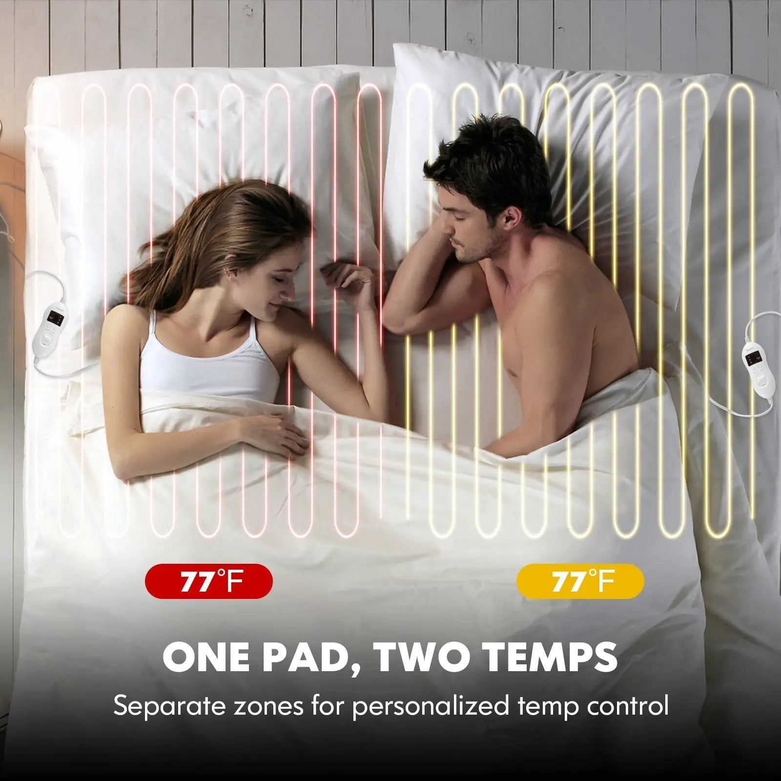 Safe Electric Heated Mattress Pad with 4 Size 8 Temperature 10-Hour Timer-Queen size by DirectDeals