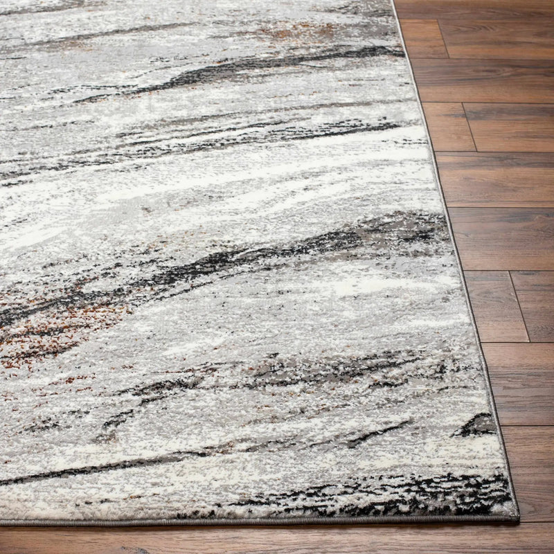 Glain Gray & Brown Marble Area Rug - Clearance by Boutique Rugs