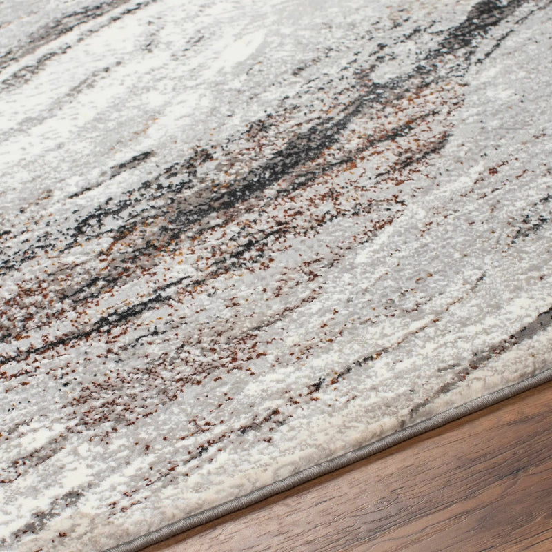Glain Gray & Brown Marble Area Rug - Clearance by Boutique Rugs
