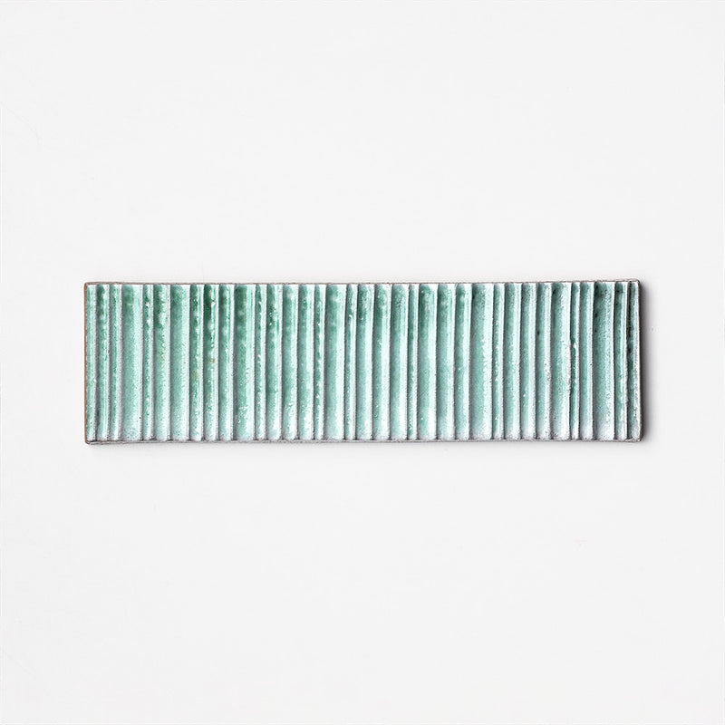 Sage Staccato Glossy 2 1/4x7 7/8x3/8 Thin Brick Glossy 4x8 Accent Tiles