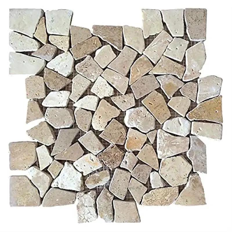 Sahara Natural Pebble Mosaics 12x12 by Stonetiledepot