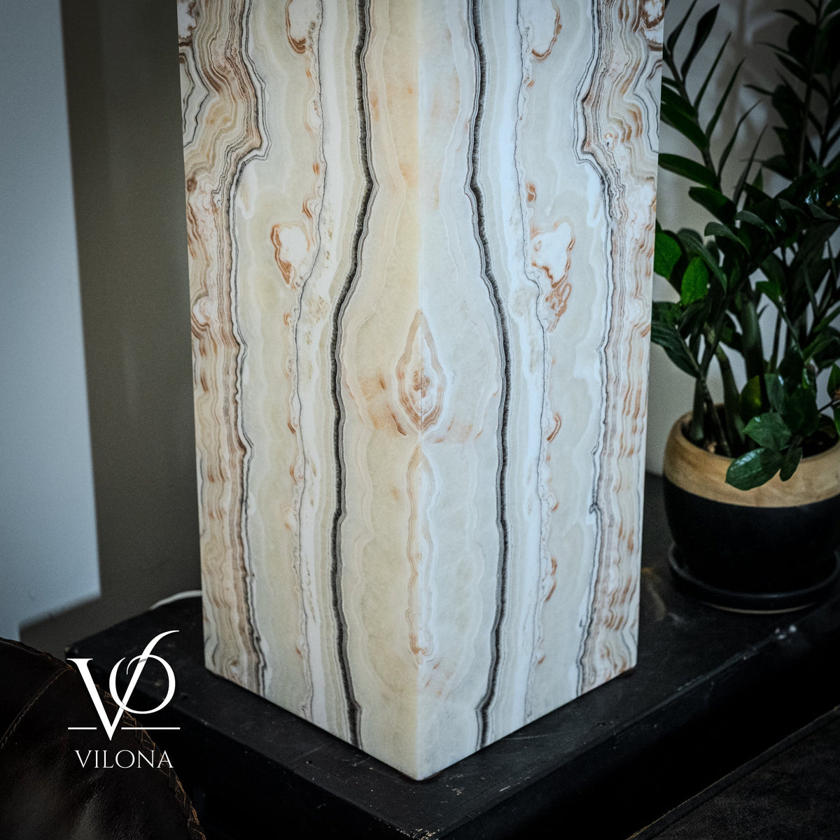 Sahara Onyx Floor Lamp - Large - 63"H x 12"W - Square - #1, photo 12 of 13