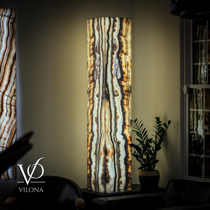 Sahara Onyx Floor Lamp - Large - 63"H x 12"W - Square - #1, photo 2 of 13