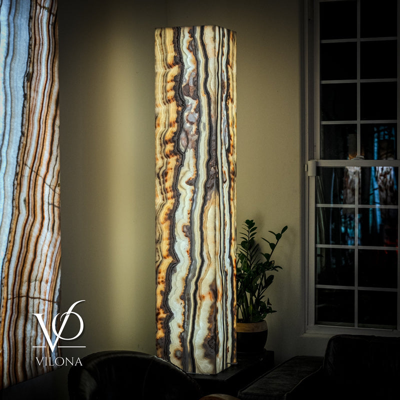 Sahara Onyx Floor Lamp - Large - 63"H x 12"W - Square - #1, photo 6 of 13