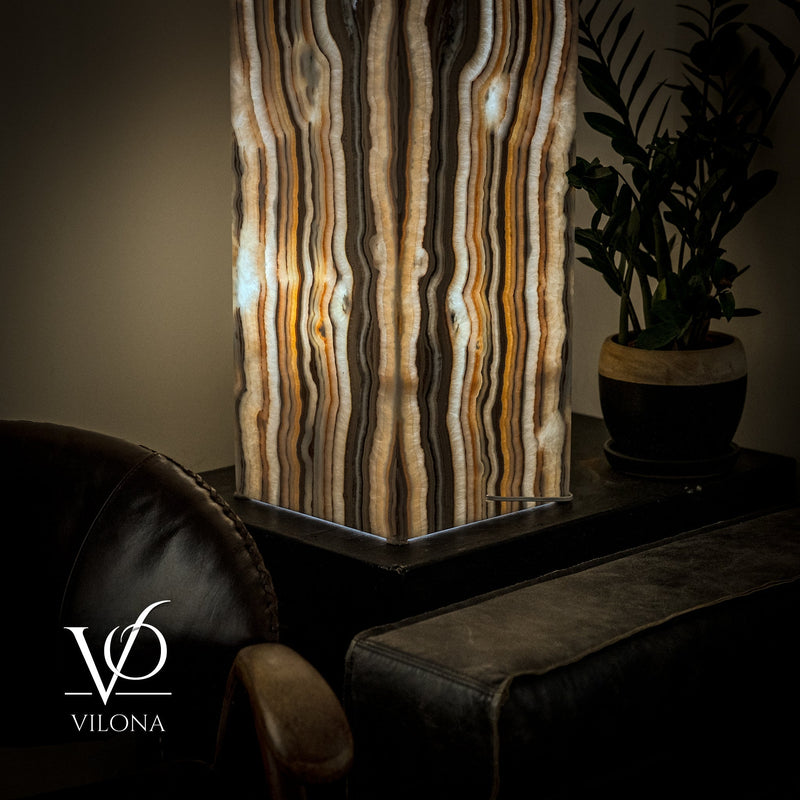 Sahara Onyx Floor Lamp - Large - 63"H x 12"W - Square - #2, photo 11 of 12