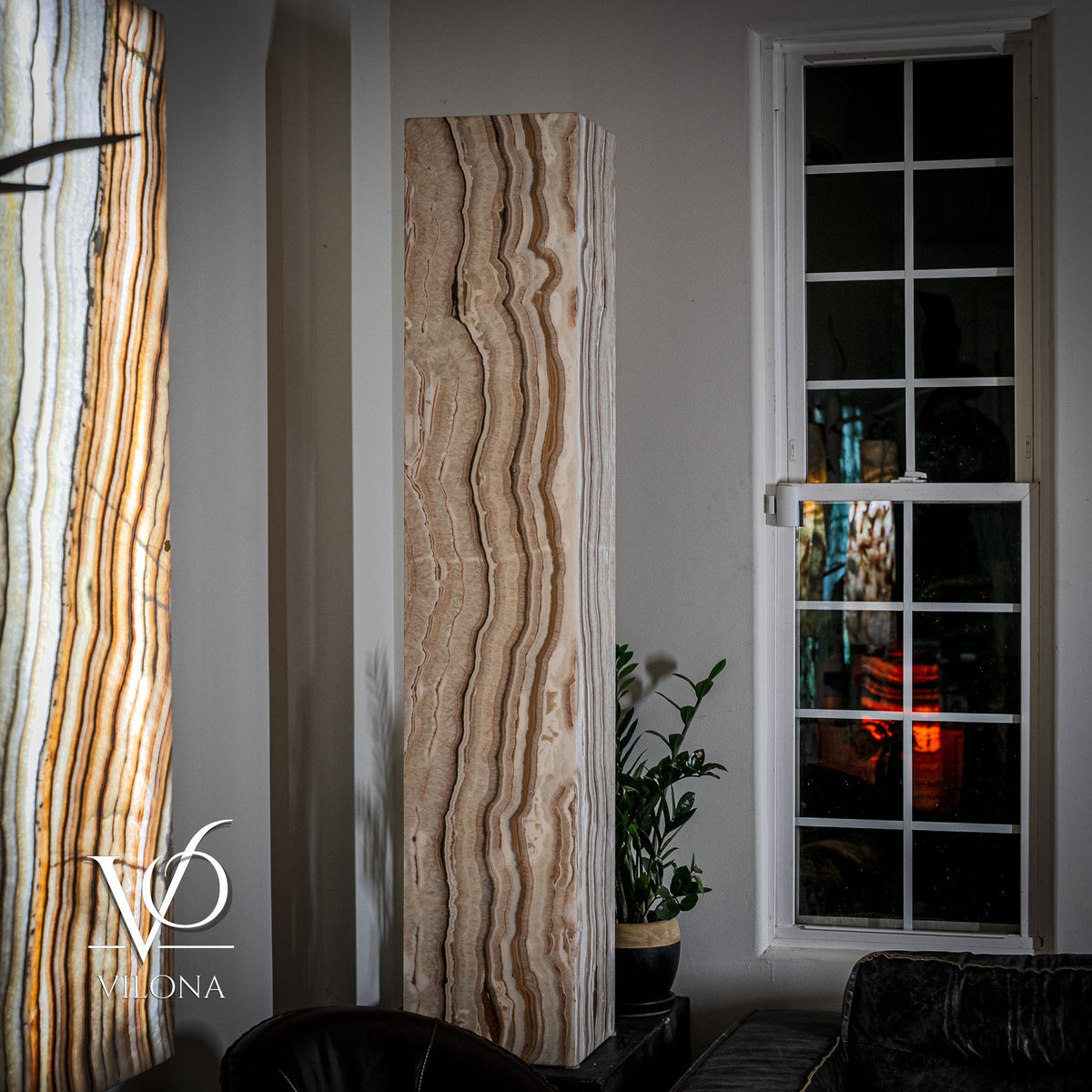 Sahara Onyx Floor Lamp - Large - 63"H x 12"W - Square - #2, photo 8 of 12