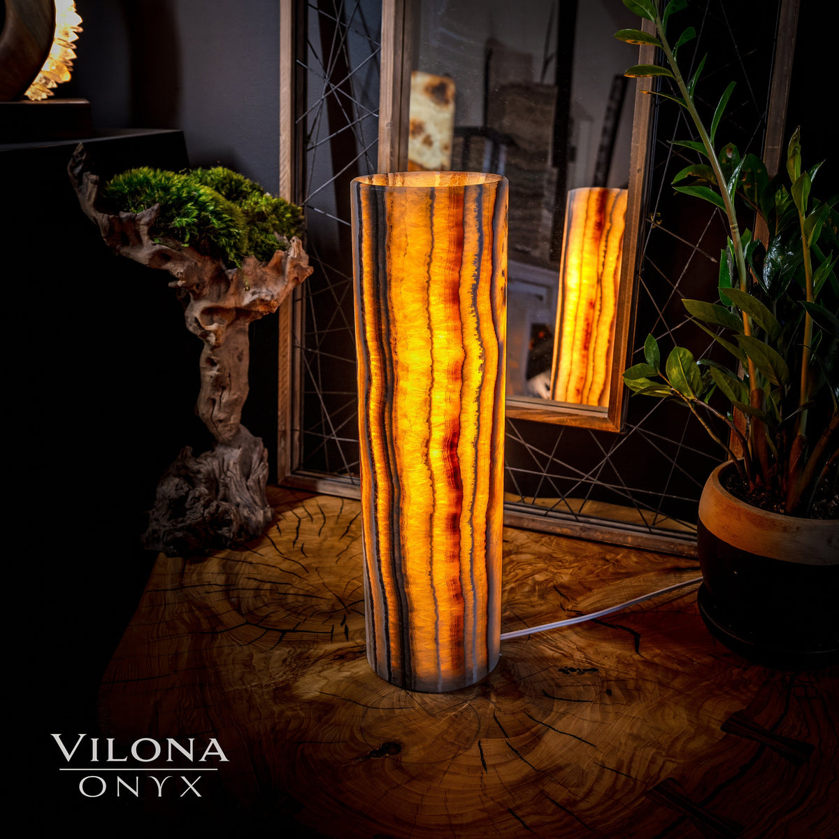 Sahara Onyx Lamp (Cylinder Table Lamp #15), photo 7 of 7