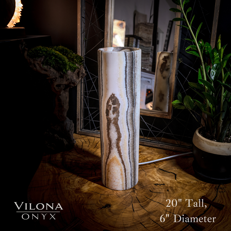 Sahara Onyx Lamp (Cylinder Table Lamp #15), photo 4 of 7