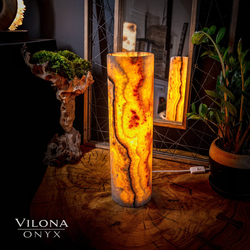 Sahara Onyx Lamp (Cylinder Table Lamp #16), photo 4 of 5