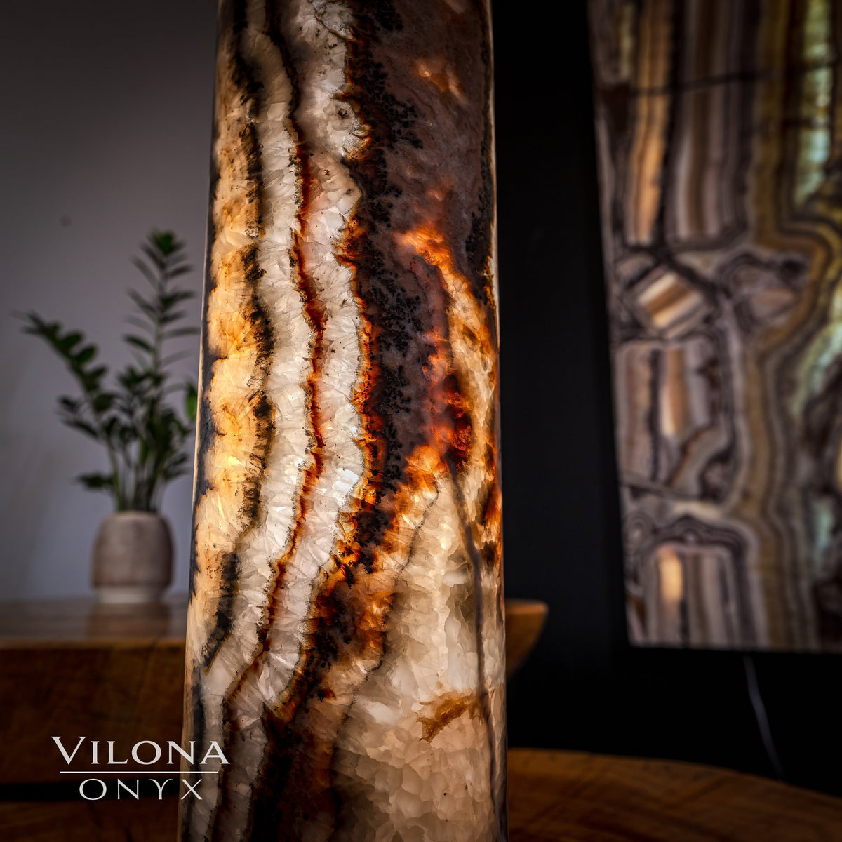 Sahara Onyx Lamp (Cylinder Table Lamp #24), photo 2 of 9