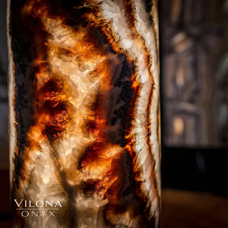 Sahara Onyx Lamp (Cylinder Table Lamp #24), photo 3 of 9
