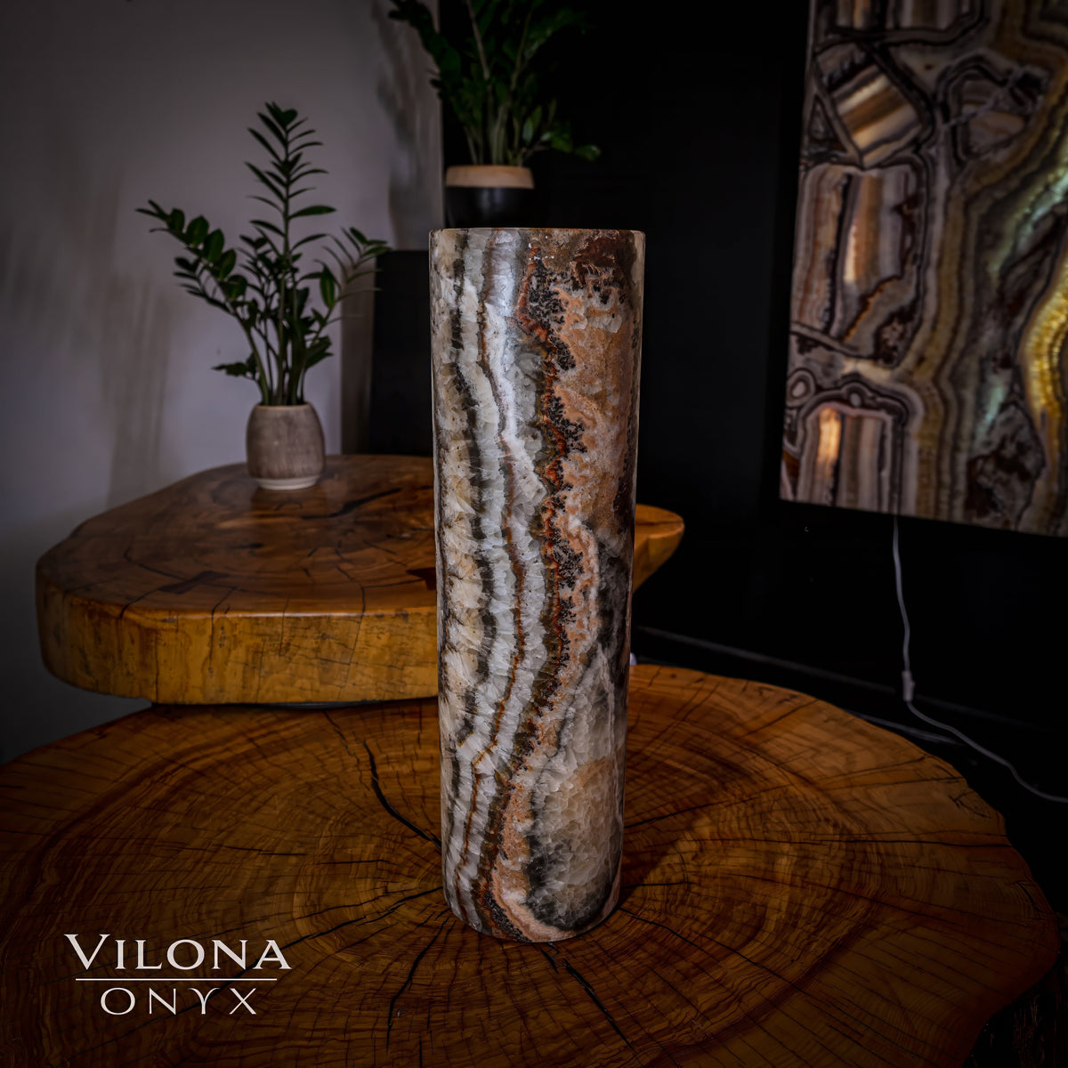 Sahara Onyx Lamp (Cylinder Table Lamp #24), photo 9 of 9
