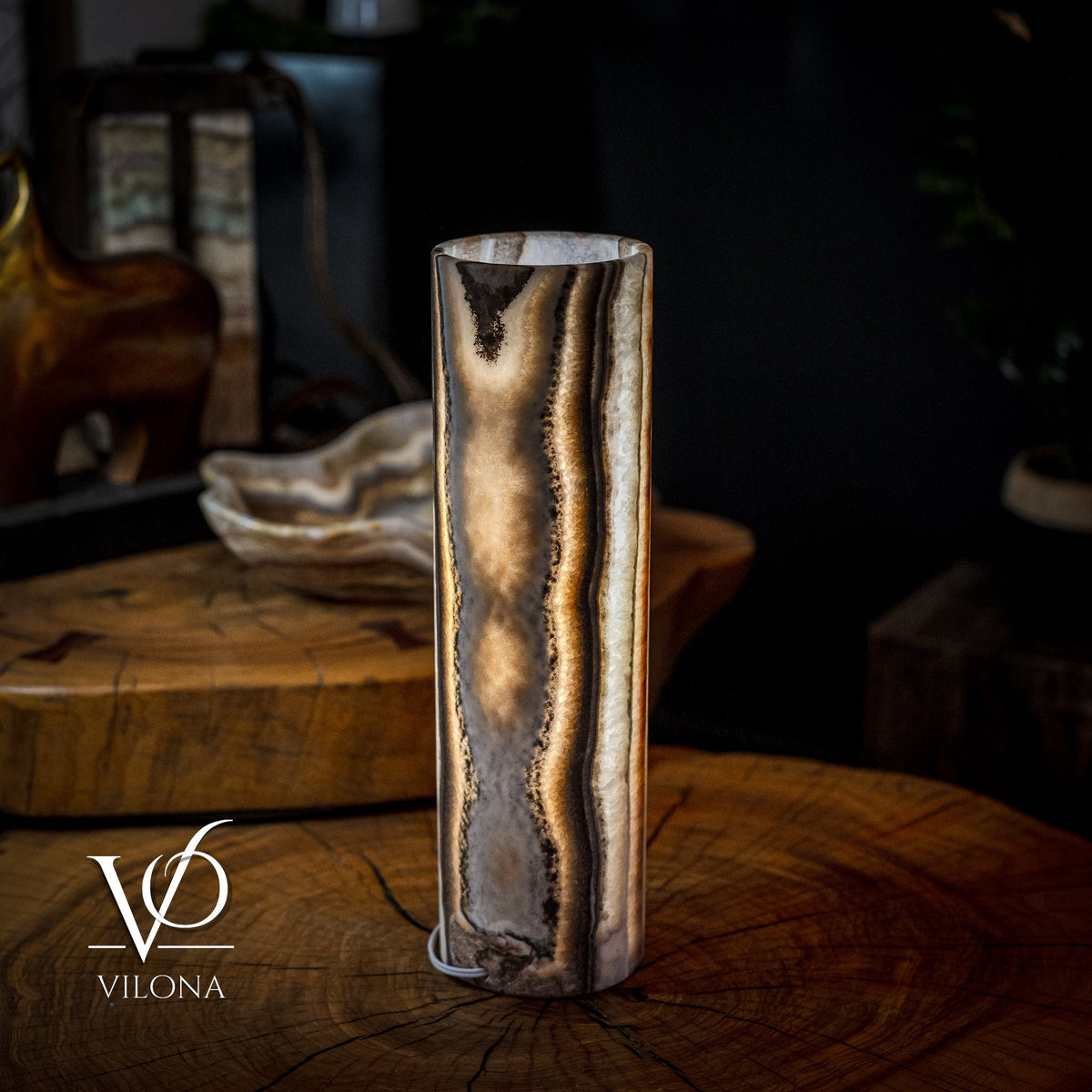 Sahara Onyx Lamp (Cylinder Table Lamp #34), photo 5 of 5