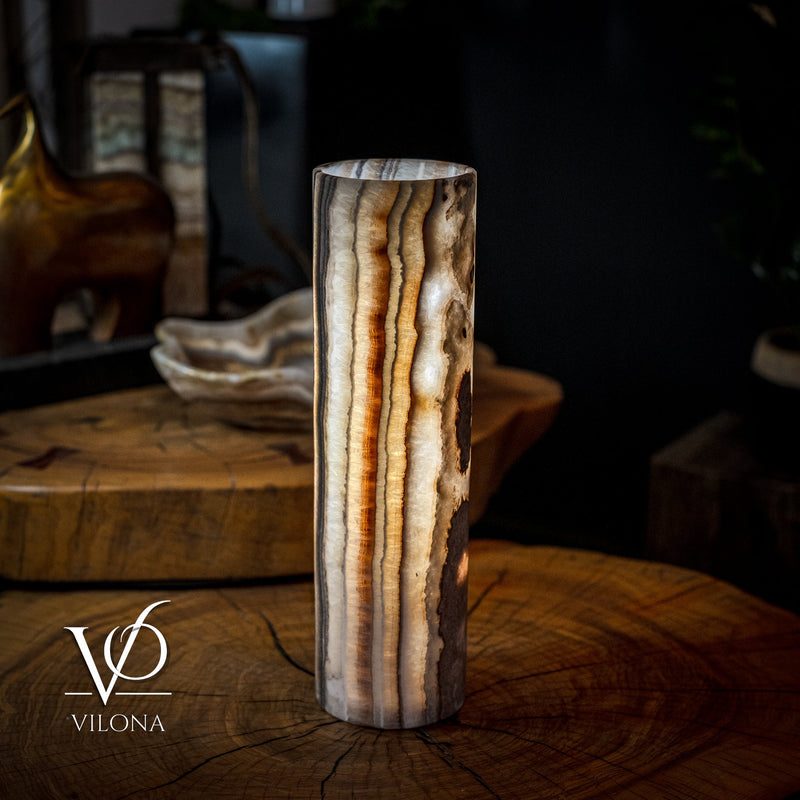 Sahara Onyx Lamp (Cylinder Table Lamp #34), photo 4 of 5