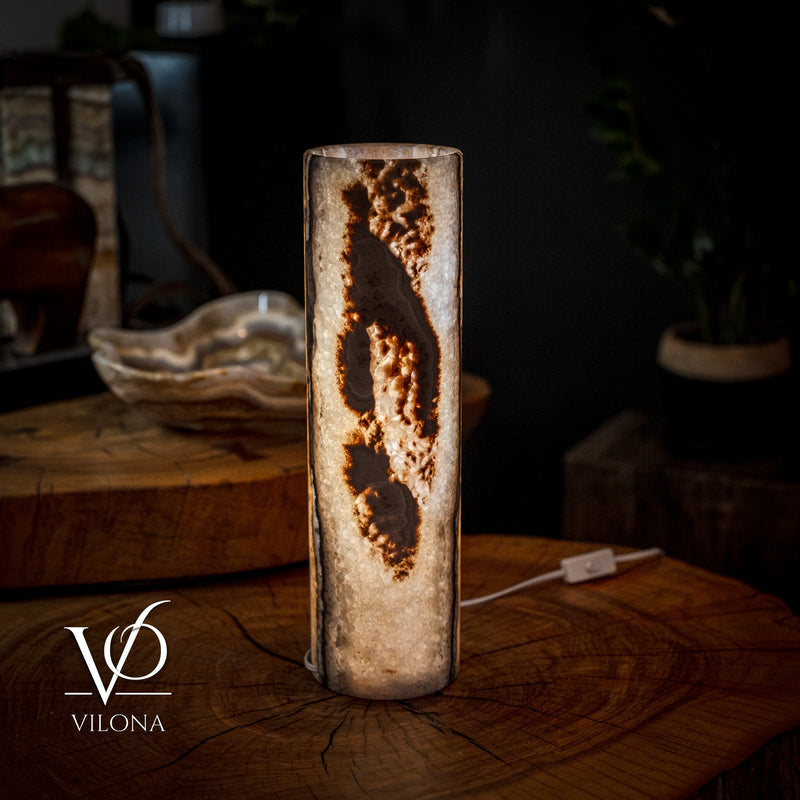 Sahara Onyx Lamp (Cylinder Table Lamp #35), photo 2 of 7
