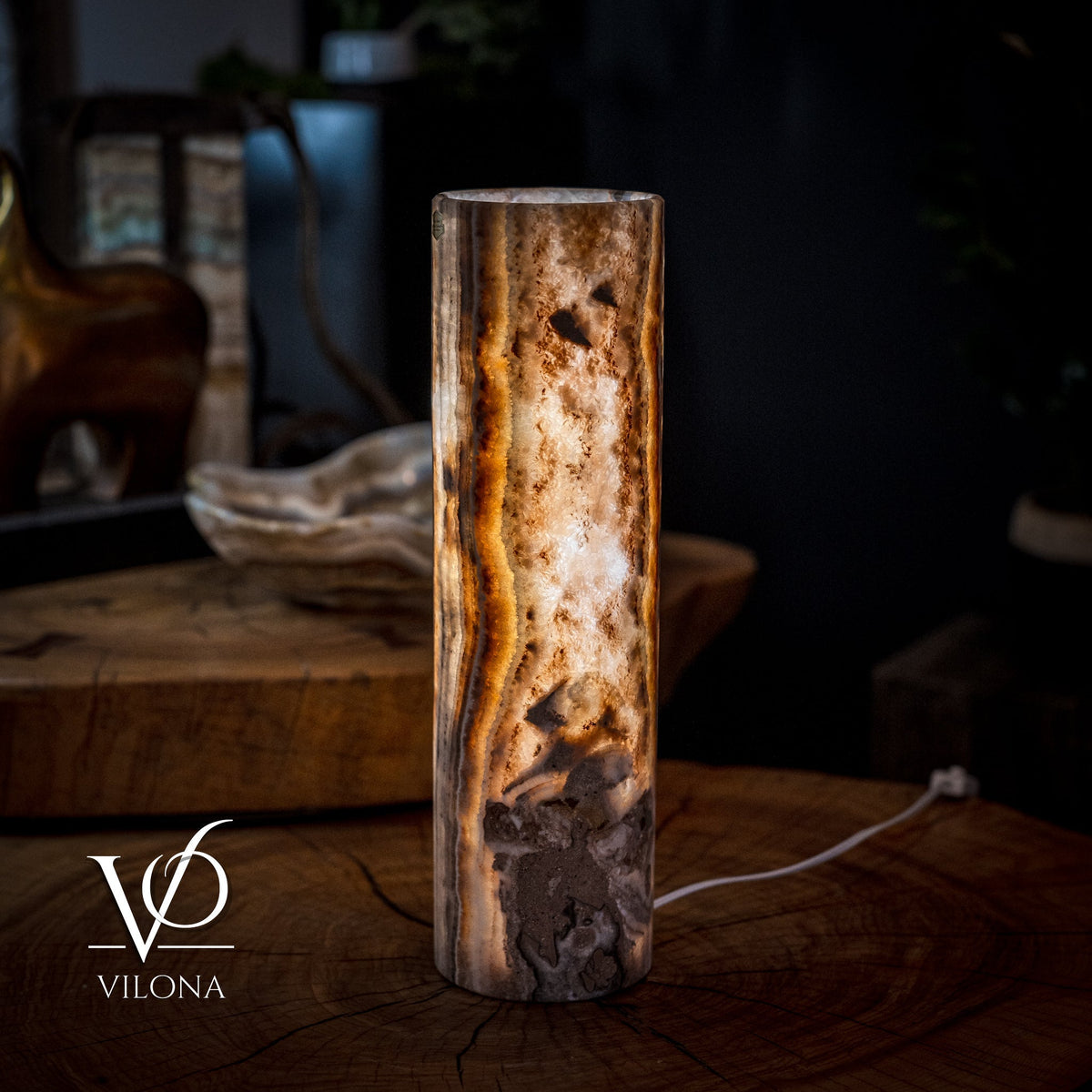 Sahara Onyx Lamp (Cylinder Table Lamp #35), photo 5 of 7