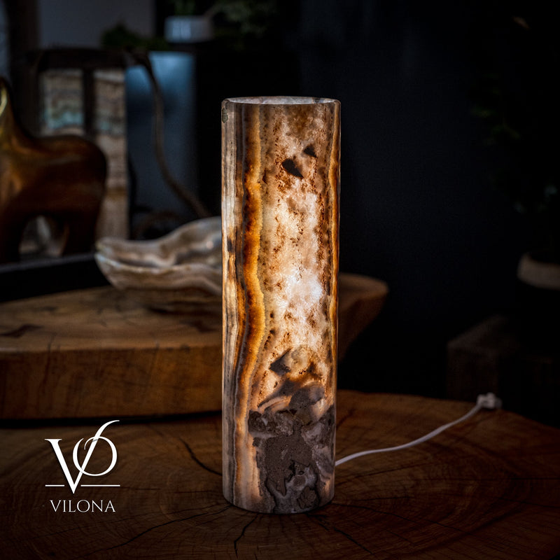 Sahara Onyx Lamp (Cylinder Table Lamp #35), photo 5 of 7
