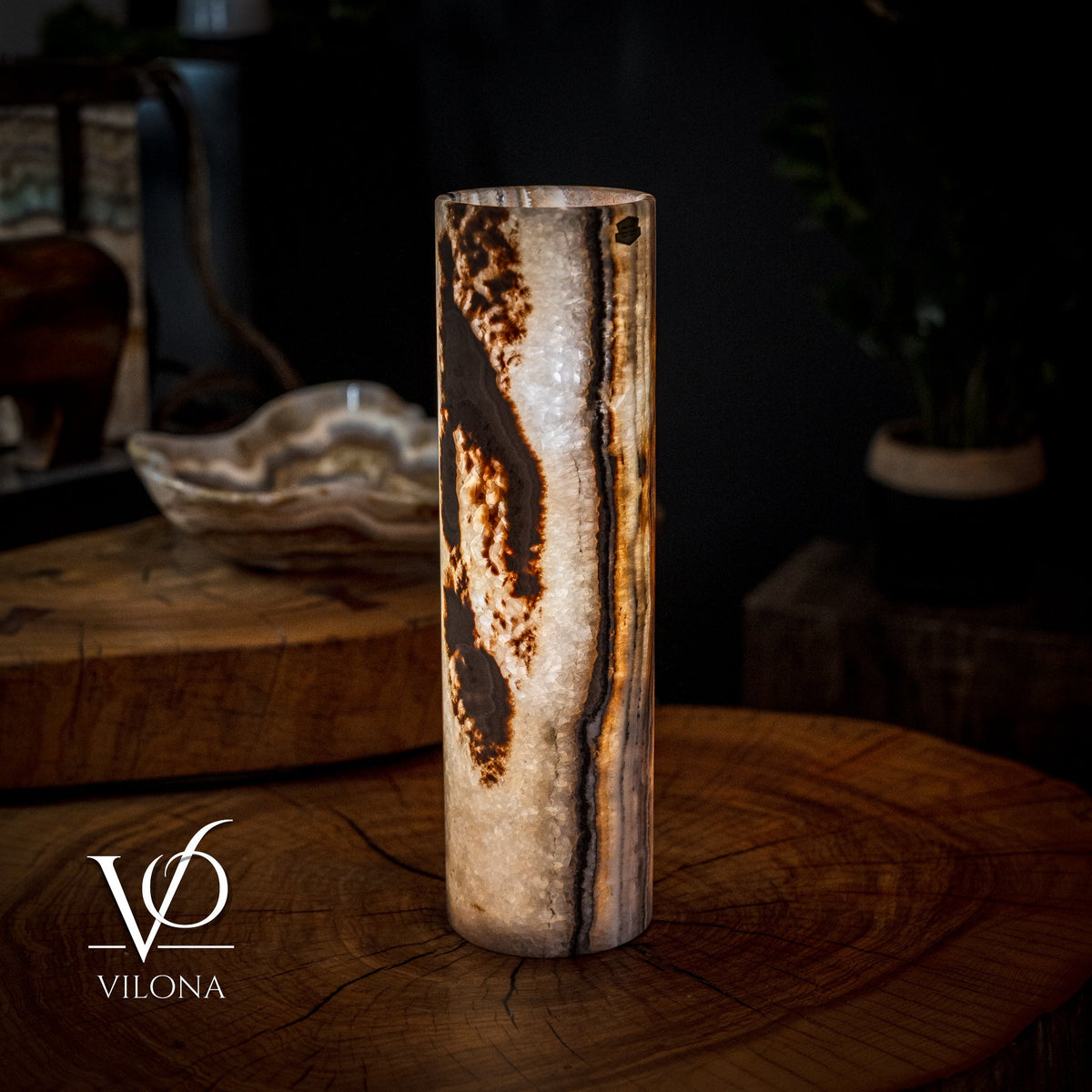 Sahara Onyx Lamp (Cylinder Table Lamp #35), photo 4 of 7