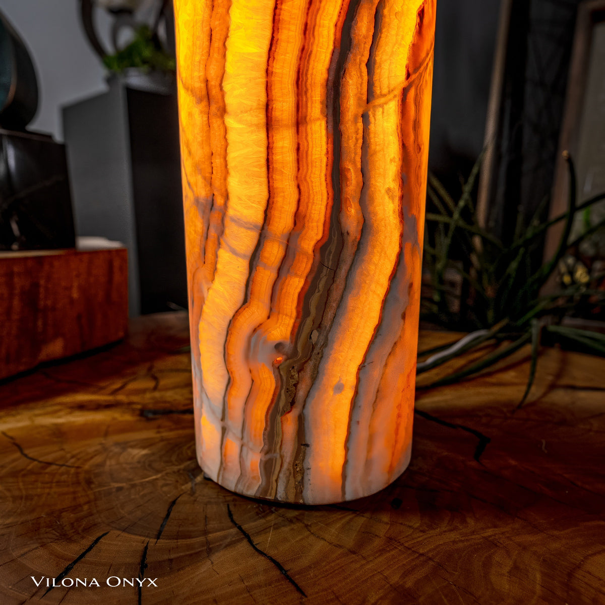 Sahara Onyx Lamp (Cylinder Table Lamp #6), photo 9 of 12
