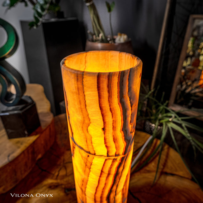 Sahara Onyx Lamp (Cylinder Table Lamp #6), photo 7 of 12