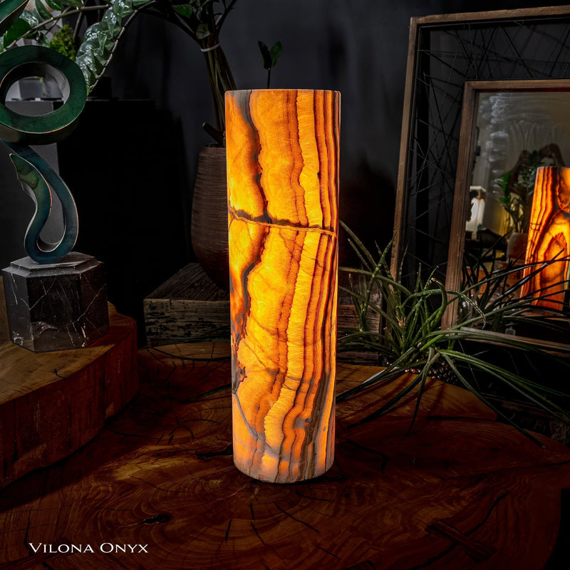 Sahara Onyx Lamp (Cylinder Table Lamp #6), photo 6 of 12