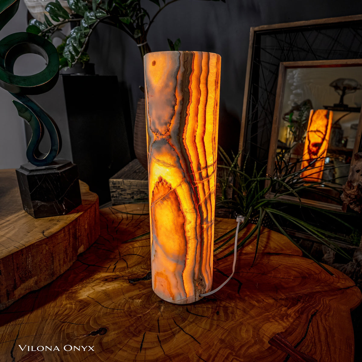 Sahara Onyx Lamp (Cylinder Table Lamp #6), photo 5 of 12