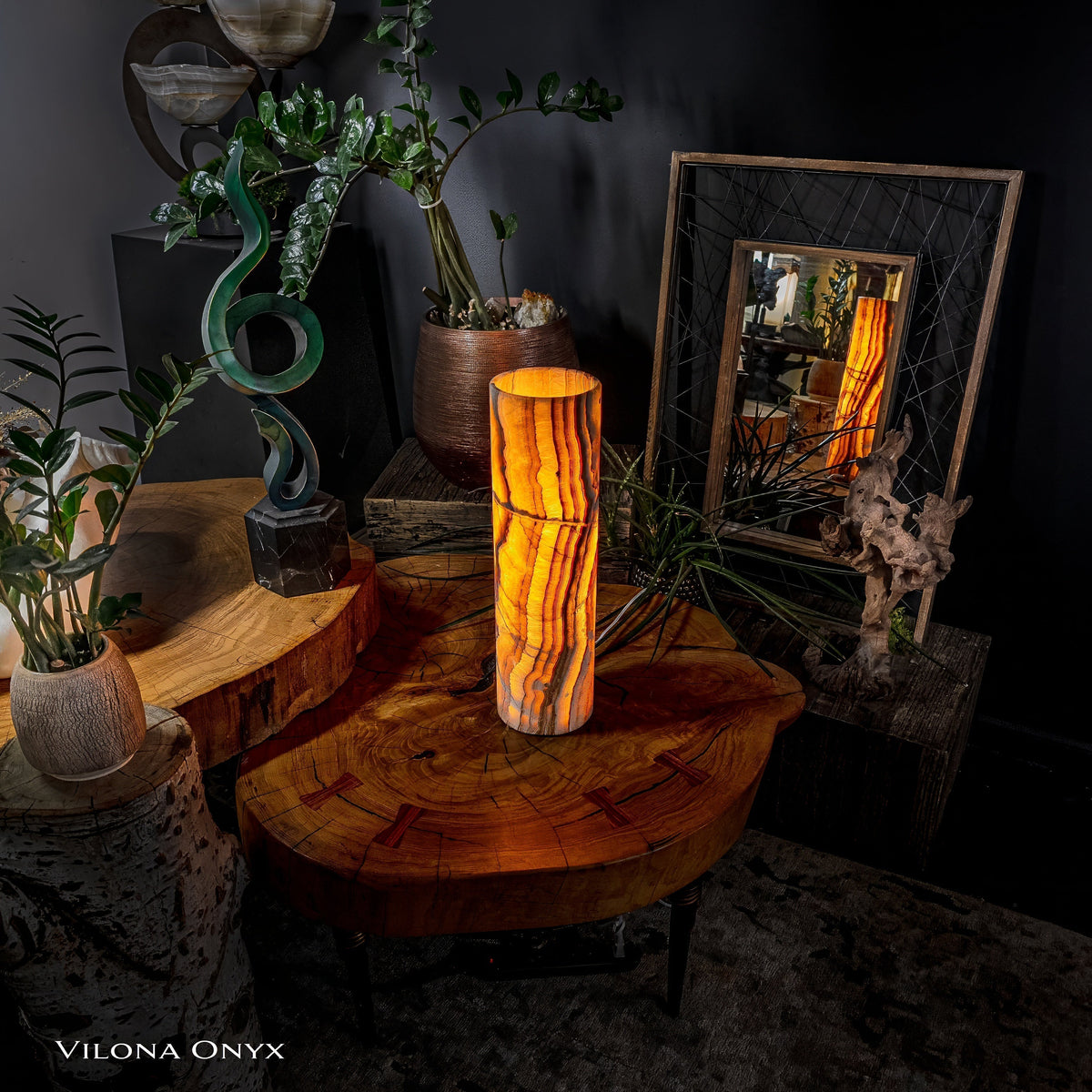 Sahara Onyx Lamp (Cylinder Table Lamp #6), photo 4 of 12