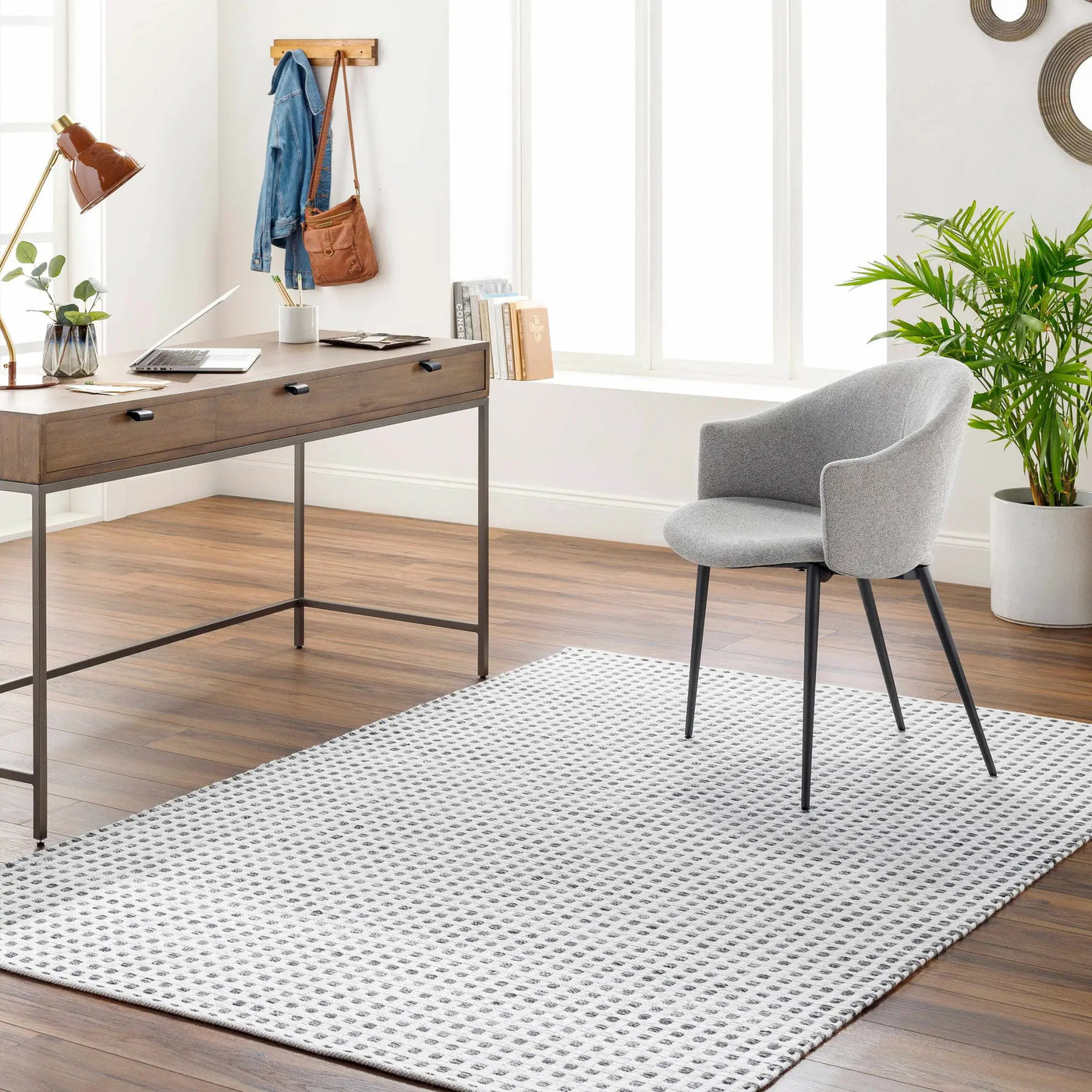 Bence Black & White Area Rug - Clearance by Boutique Rugs