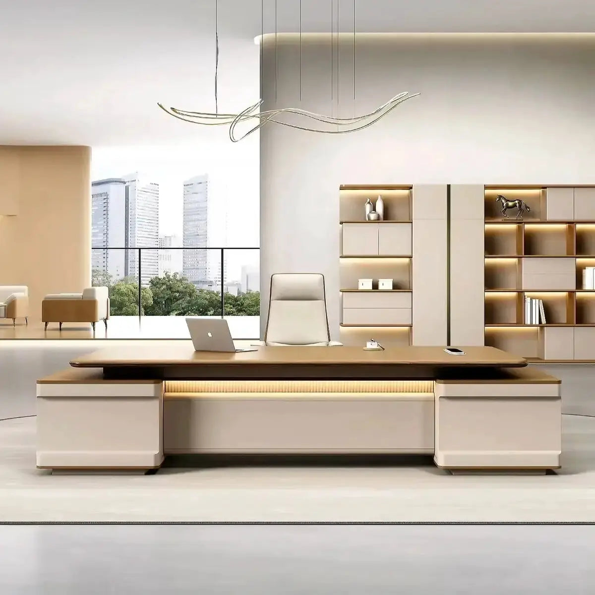 Halsey · Modern L-Shaped Executive Desk by Arc Grove