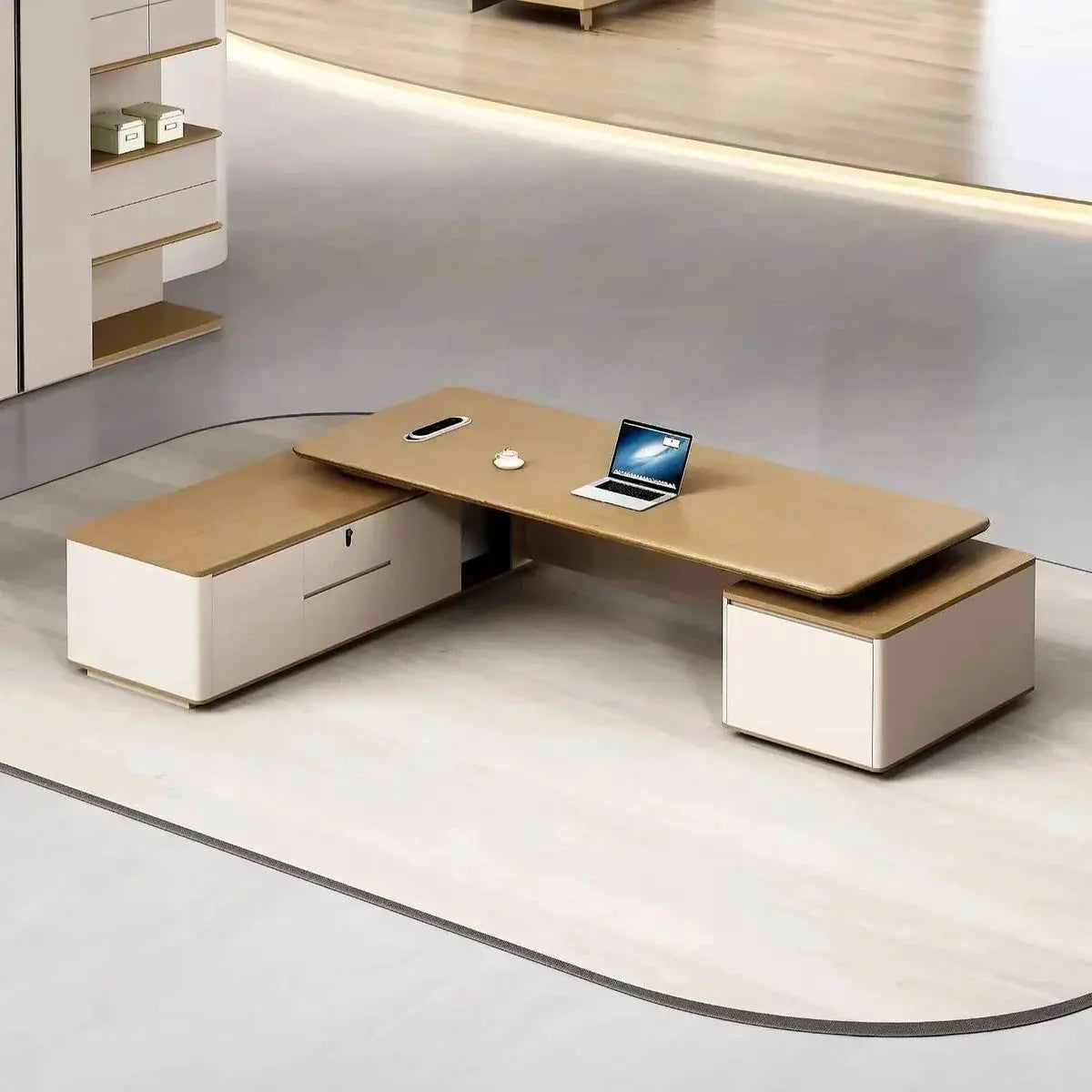 Halsey · Modern L-Shaped Executive Desk by Arc Grove